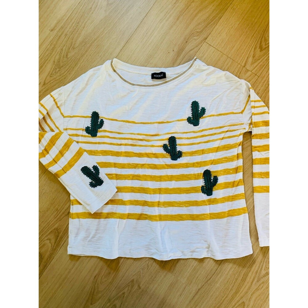 KOOKAI light sweater with embroided cactus